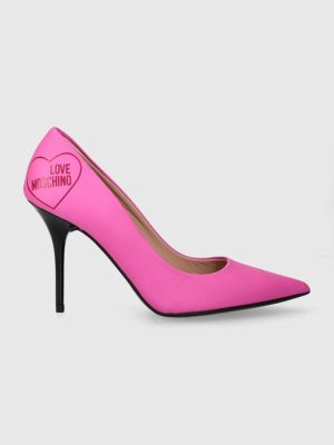 Ниски обувки с тънък ток Love Moschino розово