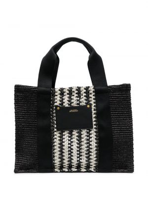 Плетени шопинг чанта с принт Isabel Marant