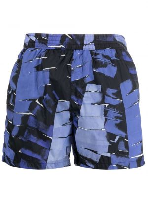 Abstrakt trykk trykt shorts Salvatore Ferragamo svart