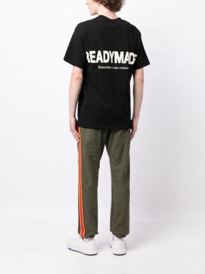 Bavlněné tričko s potiskem Readymade černé
