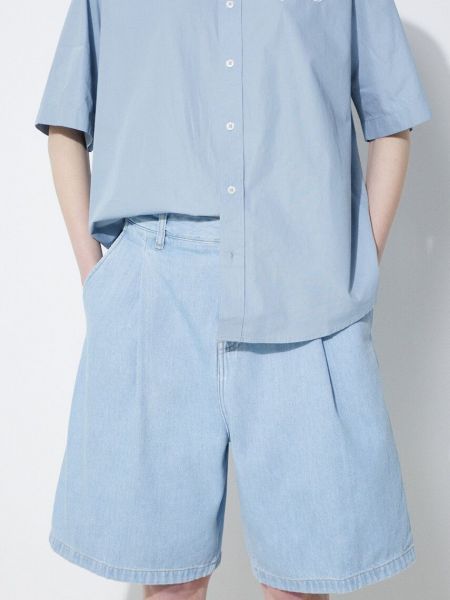 Džínové šortky s vysokým pasem Carhartt Wip modré