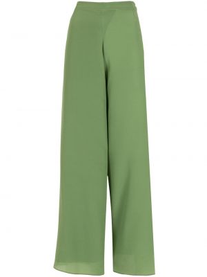 Hedvábné kalhoty Amir Slama zelené
