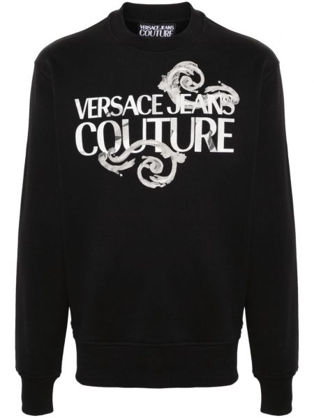 Βαμβακερός φούτερ Versace Jeans Couture μαύρο