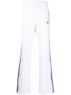 Pruhované sportovní kalhoty Casablanca bílé