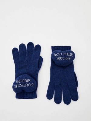 Перчатки Boutique Moschino синие
