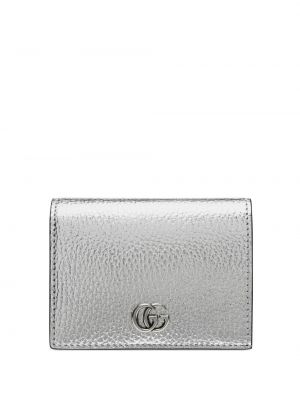 Usnjena denarnica Gucci srebrna