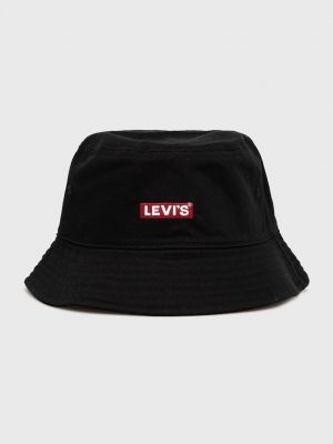Czarny kapelusz bawełniany Levi's