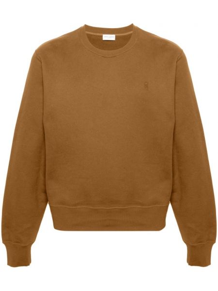 Broderet sweatshirt Saint Laurent brun