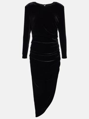 Aksamitna sukienka midi Veronica Beard czarna
