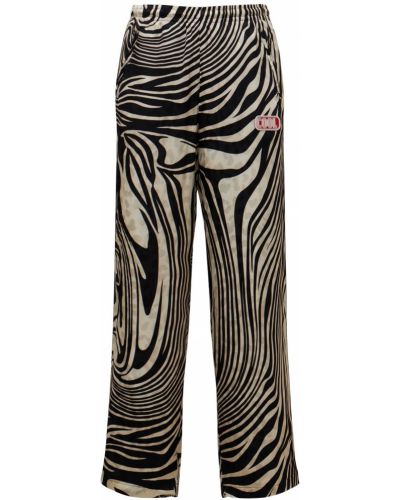 Viskózové bavlnené nohavice so vzorom zebry Cool Tm čierna