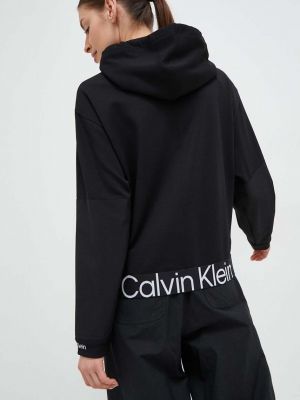 Mikina s kapucí Calvin Klein Performance - černá