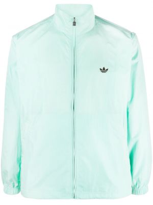 Ριγέ αντιανεμικό μπουφάν Adidas πράσινο