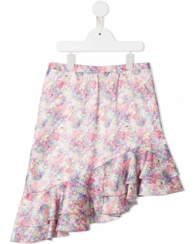 Asymmetrisk floral mini skjørt for jenter Marchesa Notte Mini