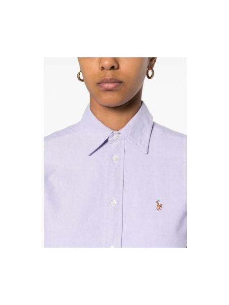 Koszula bawełniana Ralph Lauren fioletowa