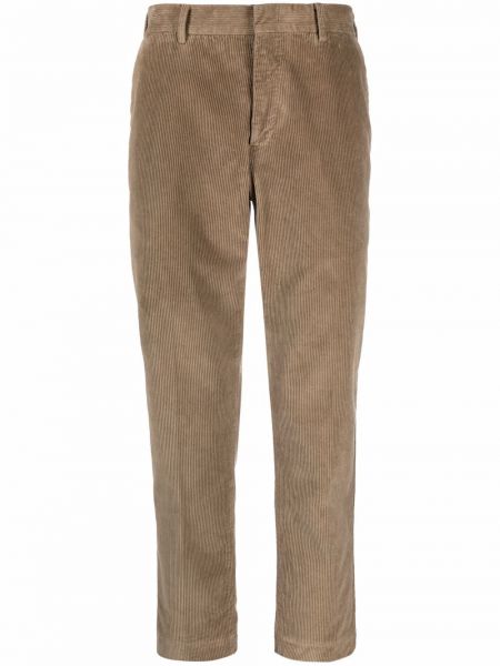 Pantalones rectos de pana Pt01 marrón