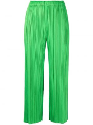 Pantaloni Pleats Please Issey Miyake, verde