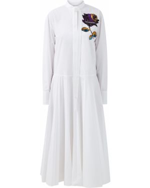 Рубашка платье с вышивкой Valentino, белое