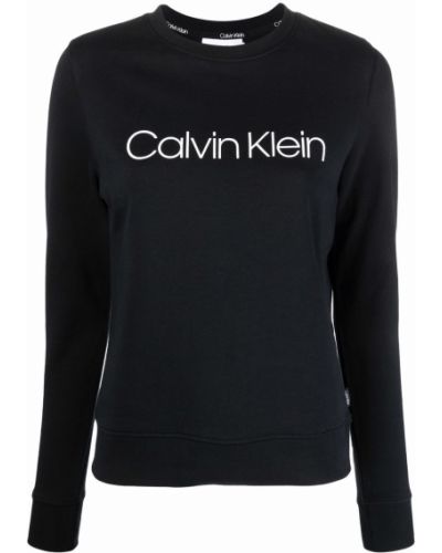 Jersey con estampado de tela jersey Calvin Klein negro