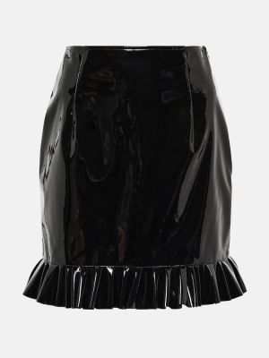 Δερμάτινη φούστα Alessandra Rich μαύρο