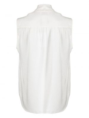 Jedwabna bluzka z kokardką Câllas Milano biała