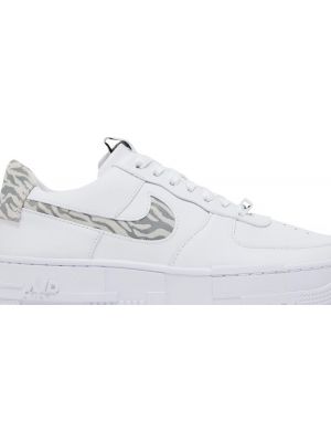 Кроссовки с принтом зебра Nike Air Force 1 белые