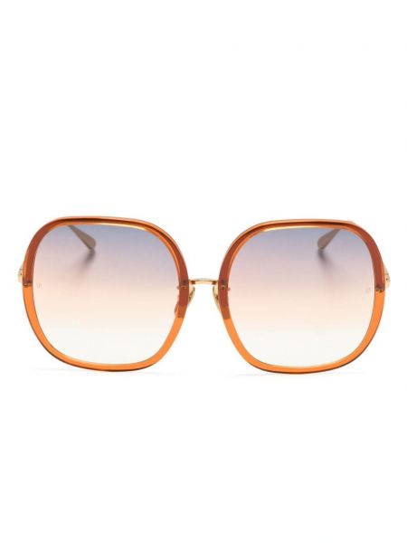 Lunettes de soleil oversize Linda Farrow orange