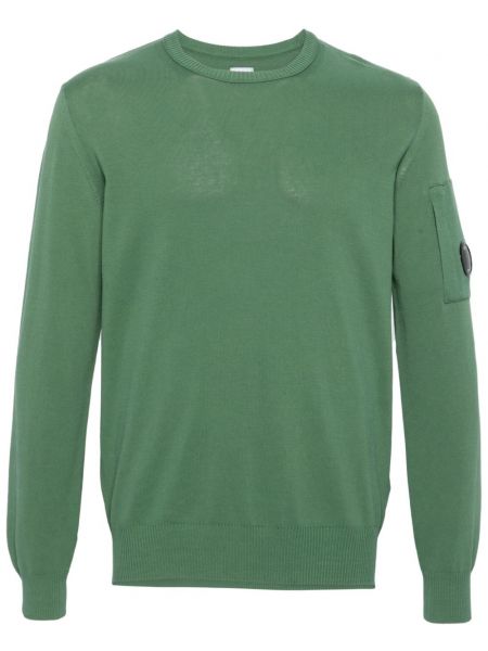 Pamučni džemper C.p. Company zelena