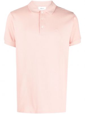 Поло тениска бродирана Bally розово