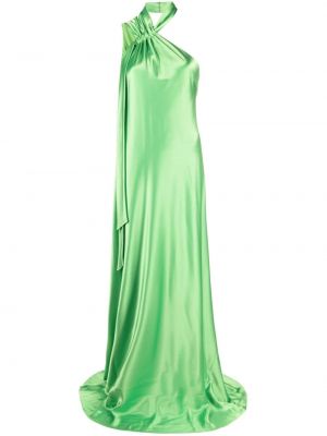 Abendkleid mit drapierungen Galvan London grün