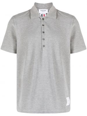 Pamuklu polo yaka tişört Thom Browne gri