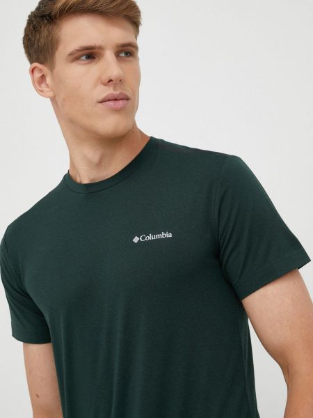 Меланж тениска с дълъг ръкав Columbia зелено