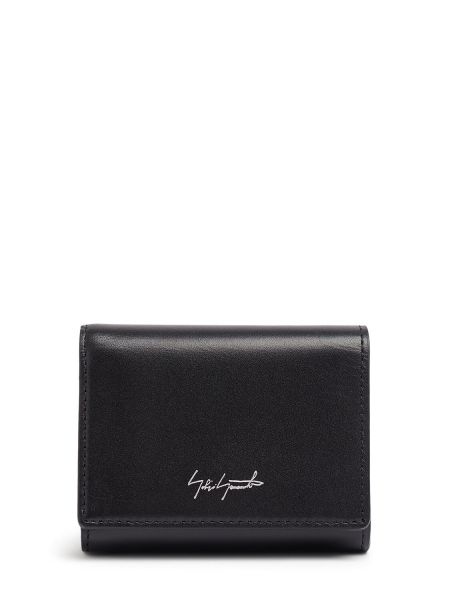 Usnjena denarnica Yohji Yamamoto črna