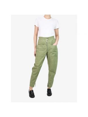 Pantalones de algodón Isabel Marant Pre-owned verde