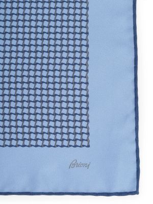 Шелковый платок Brioni голубой