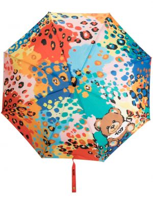 Niebieski parasol z nadrukiem Moschino