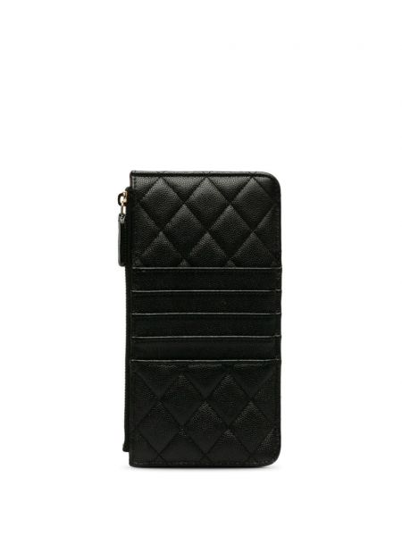 Kožená peněženka Chanel Pre-owned černá
