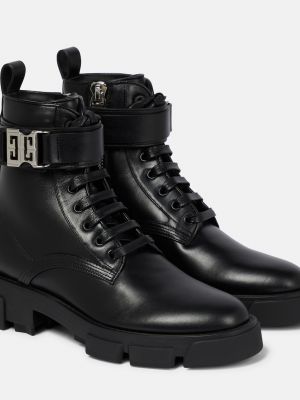 Кожаные армейские ботинки Givenchy черный