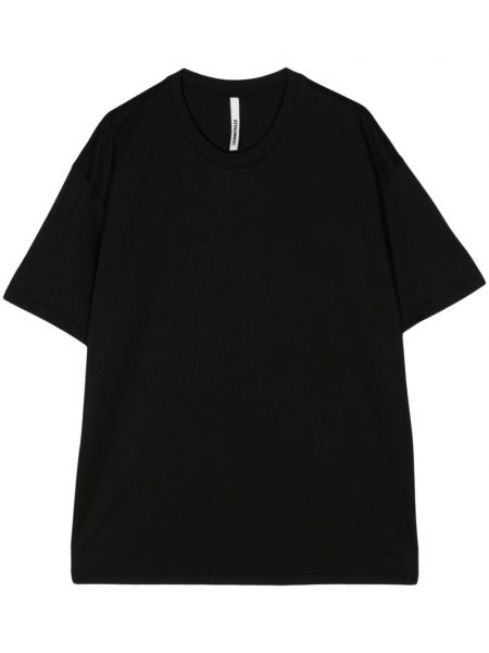 Kokvilnas t-krekls ar apaļu kakla izgriezumu Attachment melns