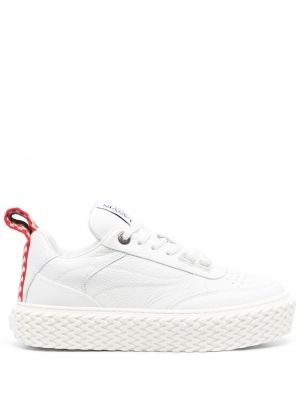 Białe sneakersy na platformie Lanvin