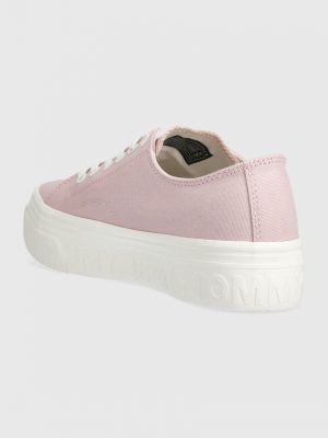 Platform talpú sneakers Tommy Jeans rózsaszín