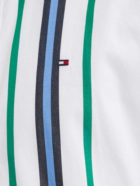 Pernata pamučna košulja s gumbima Tommy Hilfiger bijela