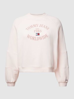 Bluza z nadrukiem Tommy Jeans Curve różowa