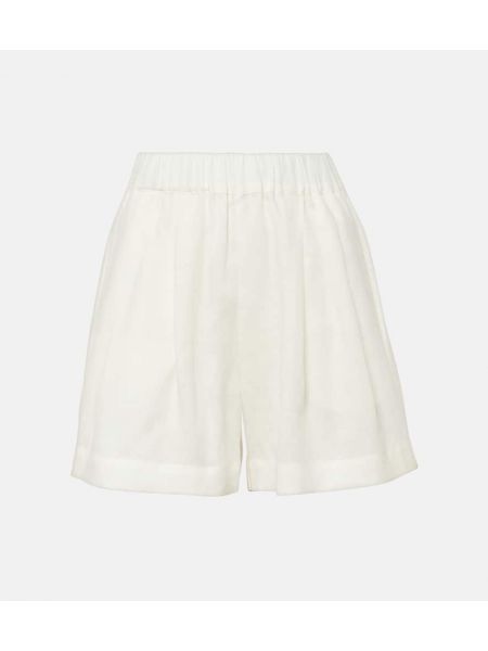 Pantalones cortos de lino Asceno blanco