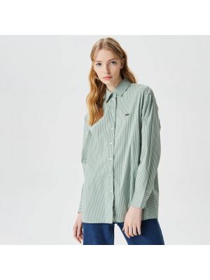 Рубашка оверсайз Lacoste зеленая