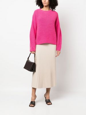 Sweter z kaszmiru chunky Iris Von Arnim różowy