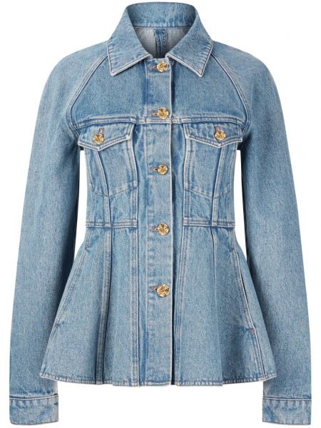 Peplum denimjakke Nina Ricci blå