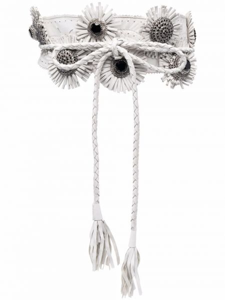 Cinturón de flores con apliques Gianfranco Ferré Pre-owned blanco