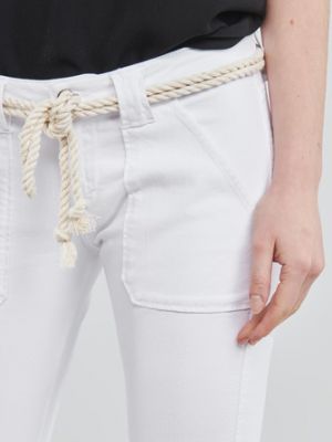 Spodnie z kieszeniami Le Temps Des Cerises białe
