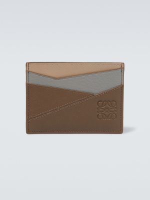 Usnjena denarnica Loewe siva