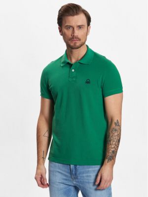 Tricou polo slim fit United Colors Of Benetton verde
